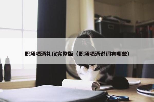 职场喝酒礼仪完整版（职场喝酒说词有哪些）