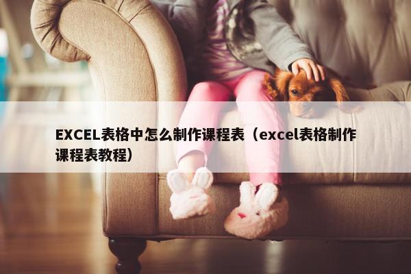 EXCEL表格中怎么制作课程表（excel表格制作课程表教程）