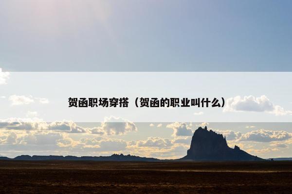 贺函职场穿搭（贺函的职业叫什么）