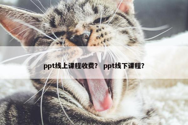 ppt线上课程收费？ ppt线下课程？