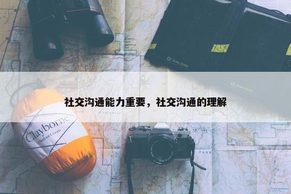 社交沟通能力重要，社交沟通的理解
