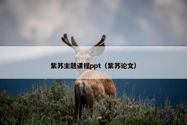 紫苏主题课程ppt（紫苏论文）