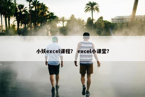 小妖excel课程？ excel小课堂？