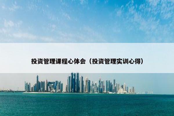 投资管理课程心体会（投资管理实训心得）