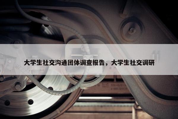大学生社交沟通团体调查报告，大学生社交调研