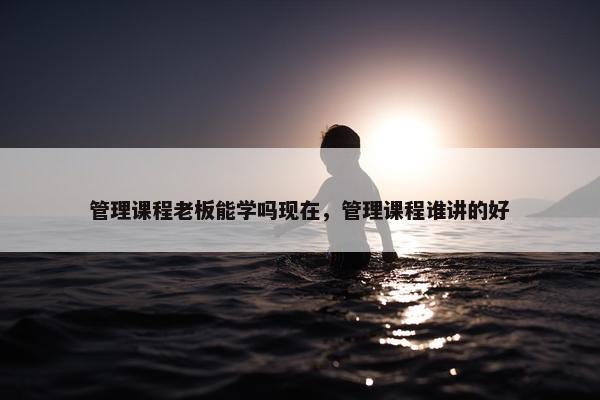 管理课程老板能学吗现在，管理课程谁讲的好