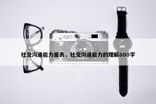 社交沟通能力量表，社交沟通能力的理解800字