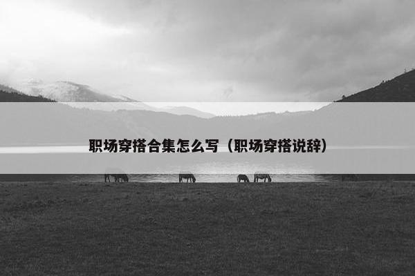 职场穿搭合集怎么写（职场穿搭说辞）