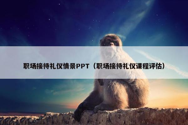 职场接待礼仪情景PPT（职场接待礼仪课程评估）