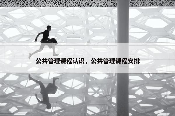 公共管理课程认识，公共管理课程安排
