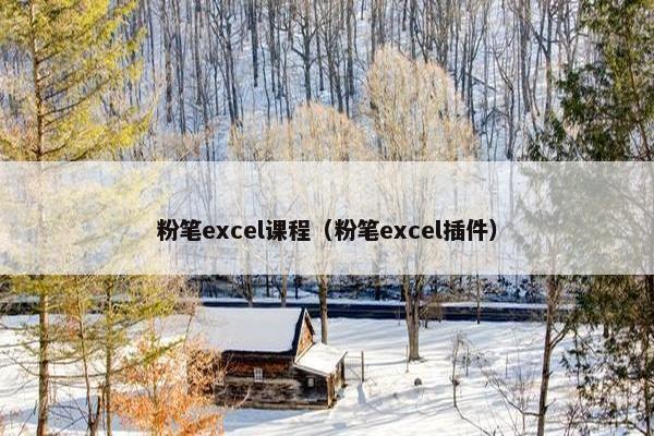 粉笔excel课程（粉笔excel插件）