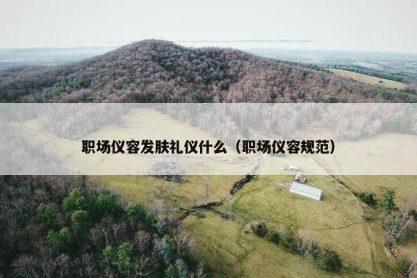 职场仪容发肤礼仪什么（职场仪容规范）